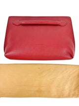 Burberry Burgundy Leather Clutch