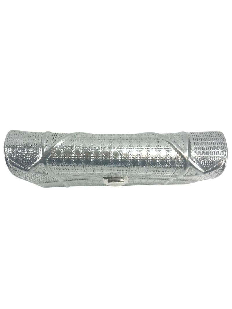 Christian Dior Metallic Silver Diorama Shoulder Bag