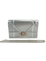 Christian Dior Metallic Silver Diorama Shoulder Bag