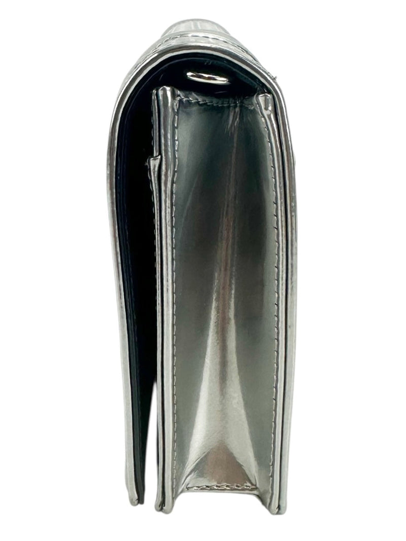 Christian Dior Metallic Silver Diorama Shoulder Bag