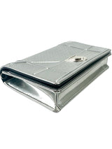 Christian Dior Metallic Silver Diorama Shoulder Bag