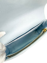 Louis Vuitton Blue Calfskin Bubblegram Wallet on Strap