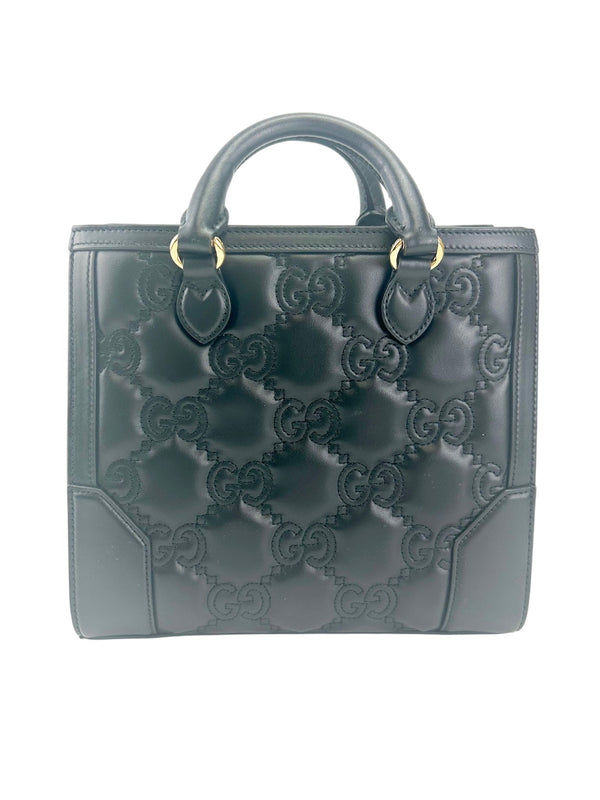 Gucci Black Small GG Matelasse Shoulder Bag