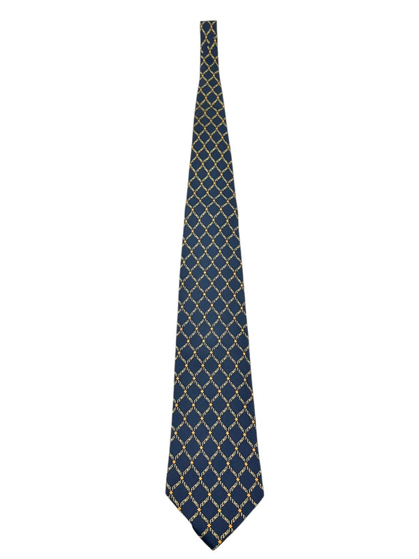 Fendi Blue Logo Tie