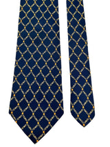 Fendi Blue Logo Tie