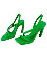 Bottega Veneta Green Jimbo Rubber Heeled Sandals Size 38