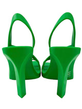 Bottega Veneta Green Jimbo Rubber Heeled Sandals Size 38