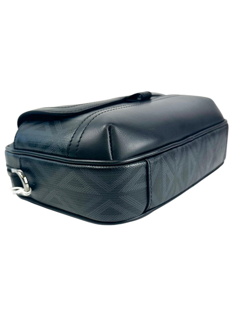 Christian Dior Black & Blue Diamond Hit Road Messenger Bag