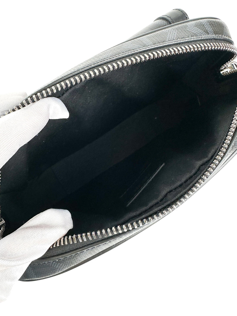Christian Dior Black & Blue Diamond Hit Road Messenger Bag