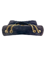 Saint Laurent Deep Purple Suede LouLou Medium Shoulder Bag