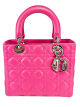 Christian Dior Pink Medium Lady Dior with Strap