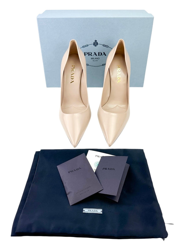 Prada Beige Calzature Point Toe Pumps Size 39