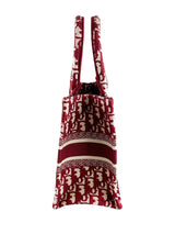 Christian Dior Red small oblique book tote
