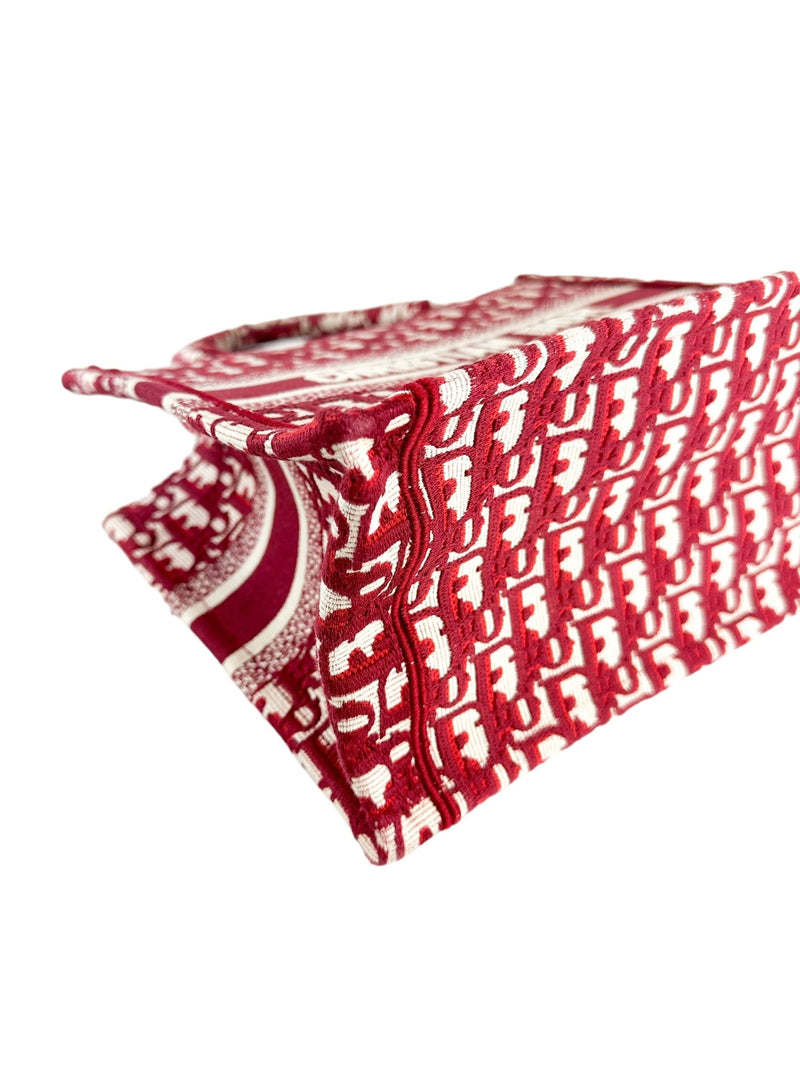 Christian Dior Red small oblique book tote