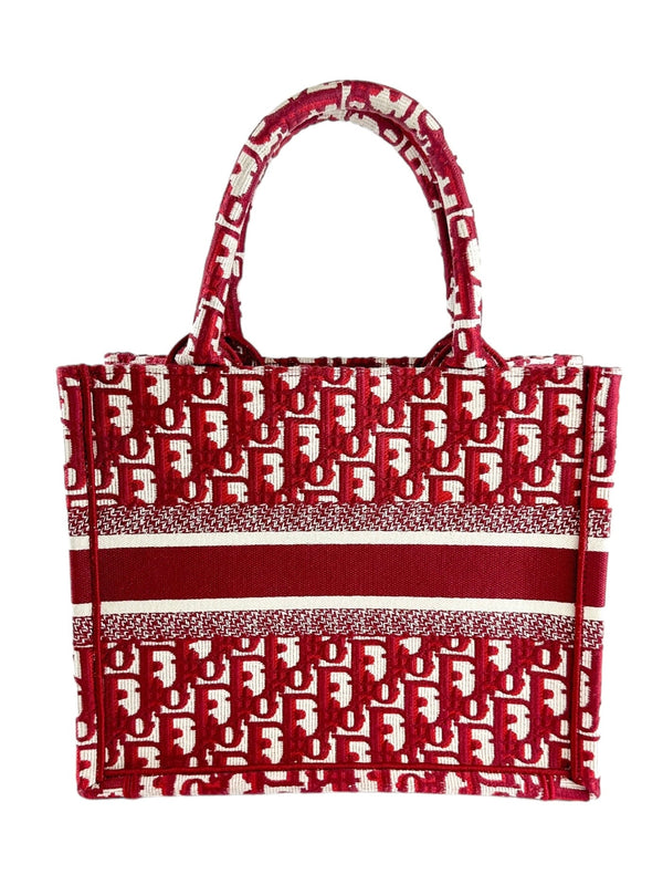 Christian Dior Red small oblique book tote