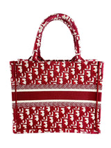 Christian Dior Red small oblique book tote