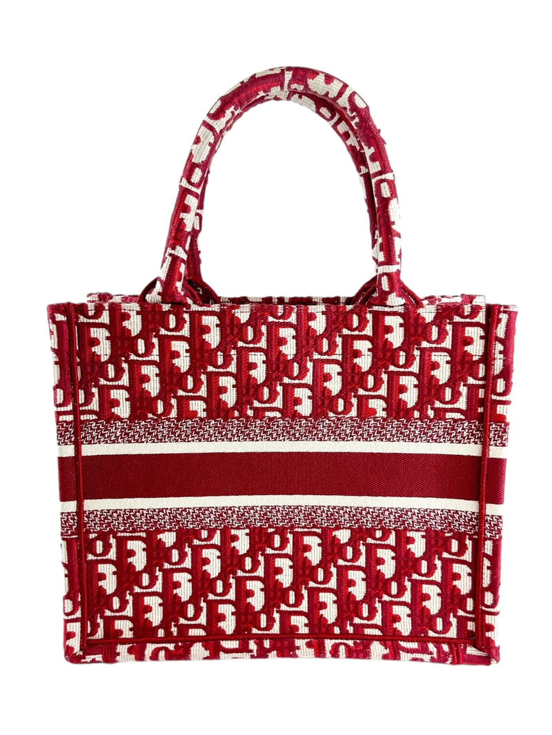 Christian Dior Red small oblique book tote