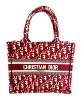 Christian Dior Red small oblique book tote