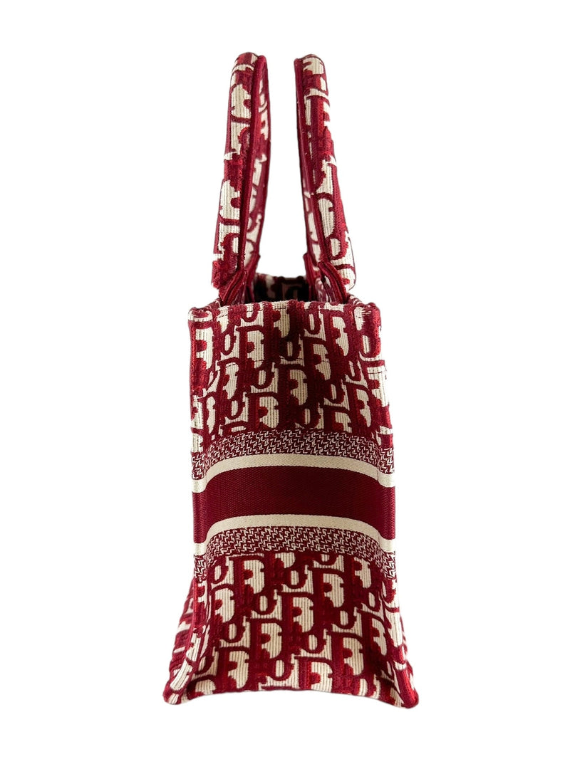 Christian Dior Red small oblique book tote