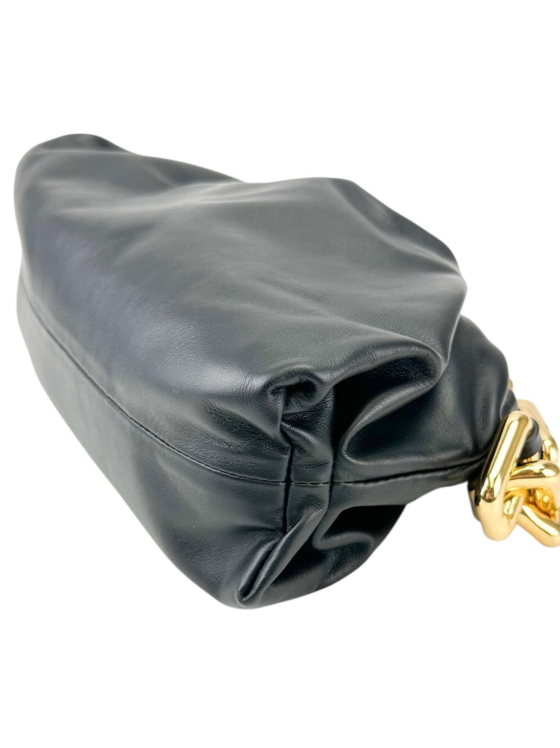 Bottega Veneta Black Chain Pouch Handbag