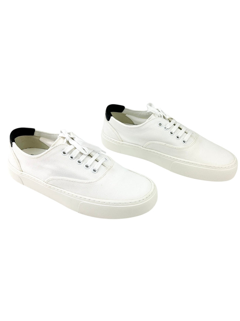 Saint Laurent White Canvas Sneakers Size 39.5 – Season 2 Consign