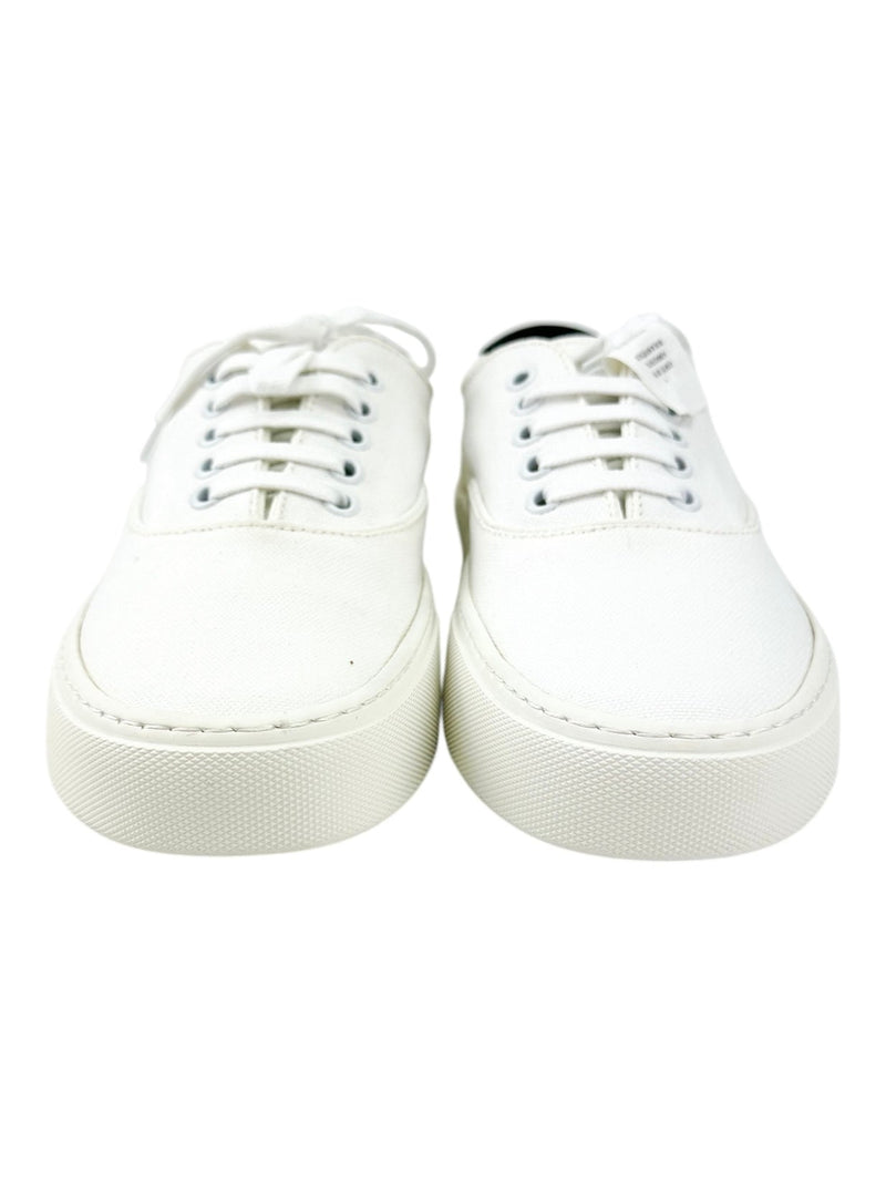 Saint Laurent White Canvas Sneakers Size 39.5