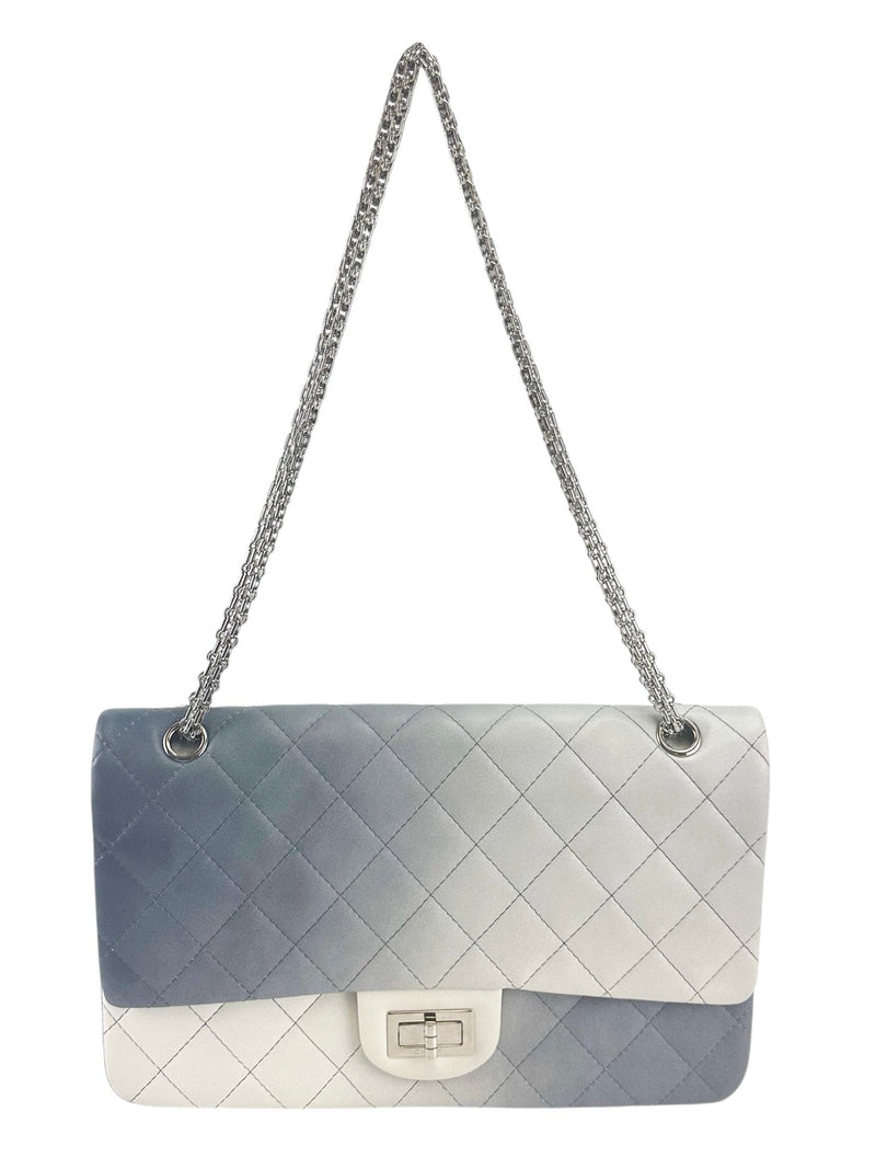 Chanel Silver Degrade Reissue 2.55 227 Shoulder Bag