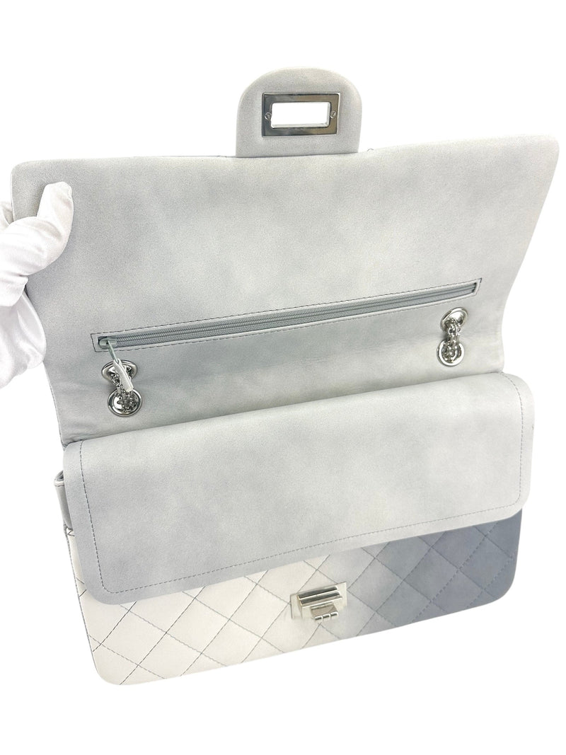 Chanel Silver Degrade Reissue 2.55 227 Shoulder Bag