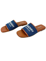 Burberry Blue Denim Carolyn Sandals Size 38