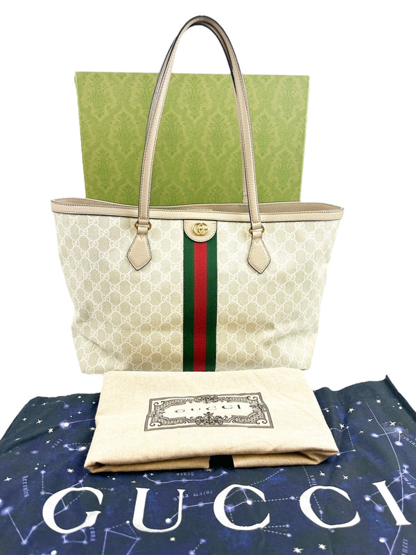 Gucci Beige Medium Ophidia Tote