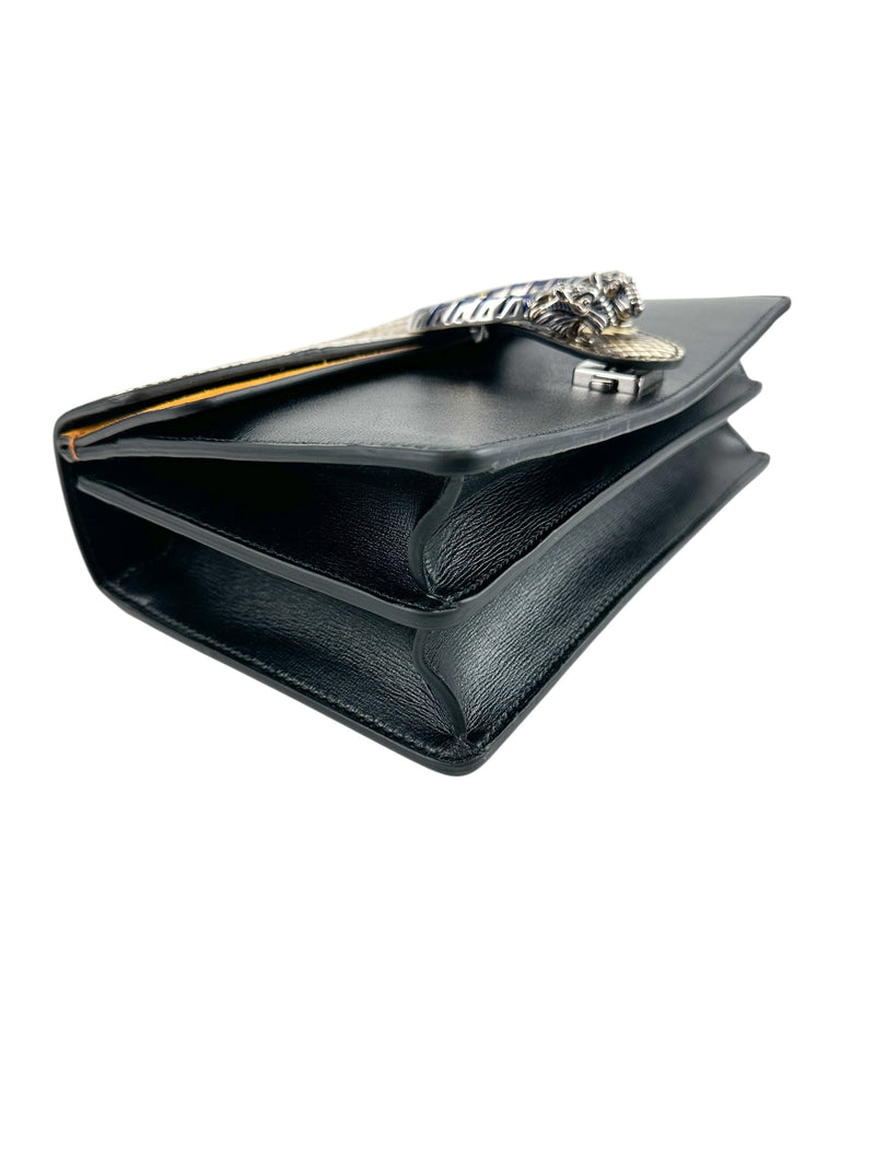 Gucci Black Dionysus Snake Print Shoulder Bag
