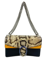 Gucci Black Dionysus Snake Print Shoulder Bag