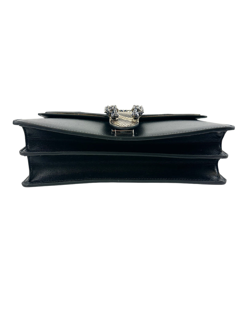 Gucci Black Dionysus Snake Print Shoulder Bag
