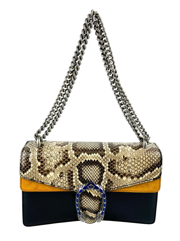 Gucci Black Dionysus Snake Print Shoulder Bag