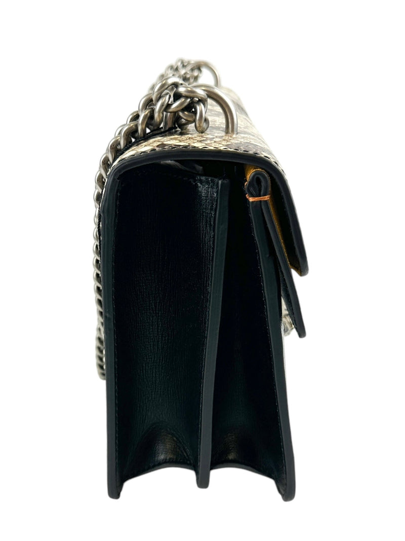 Gucci Black Dionysus Snake Print Shoulder Bag