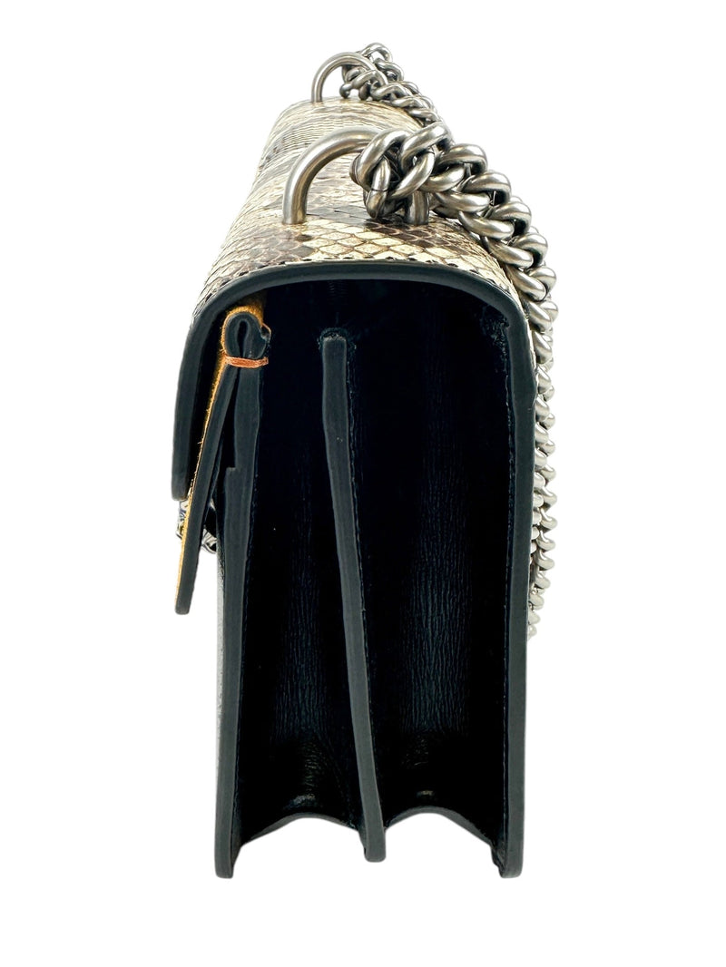 Gucci Black Dionysus Snake Print Shoulder Bag