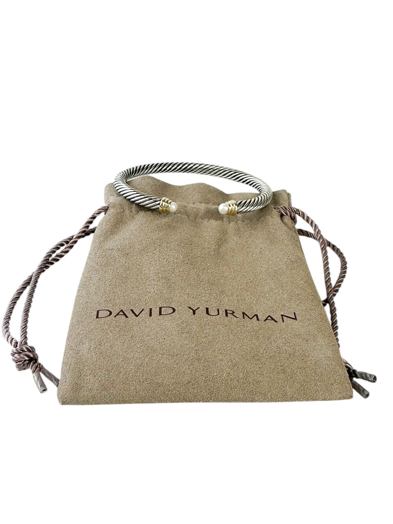 David Yurman Cable Pearl Bracelet 5 MM- Medium size