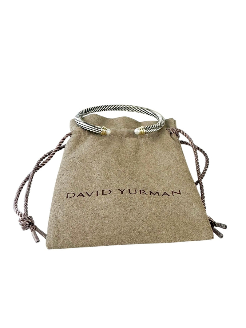 David Yurman Cable Pearl Bracelet 5 MM- Medium size