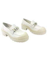 Christian Dior Cream Leather Code Loafers Size 36.5