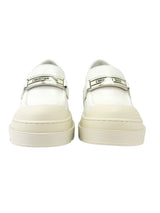 Christian Dior Cream Leather Code Loafers Size 36.5