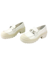 Christian Dior Cream Leather Code Loafers Size 36.5