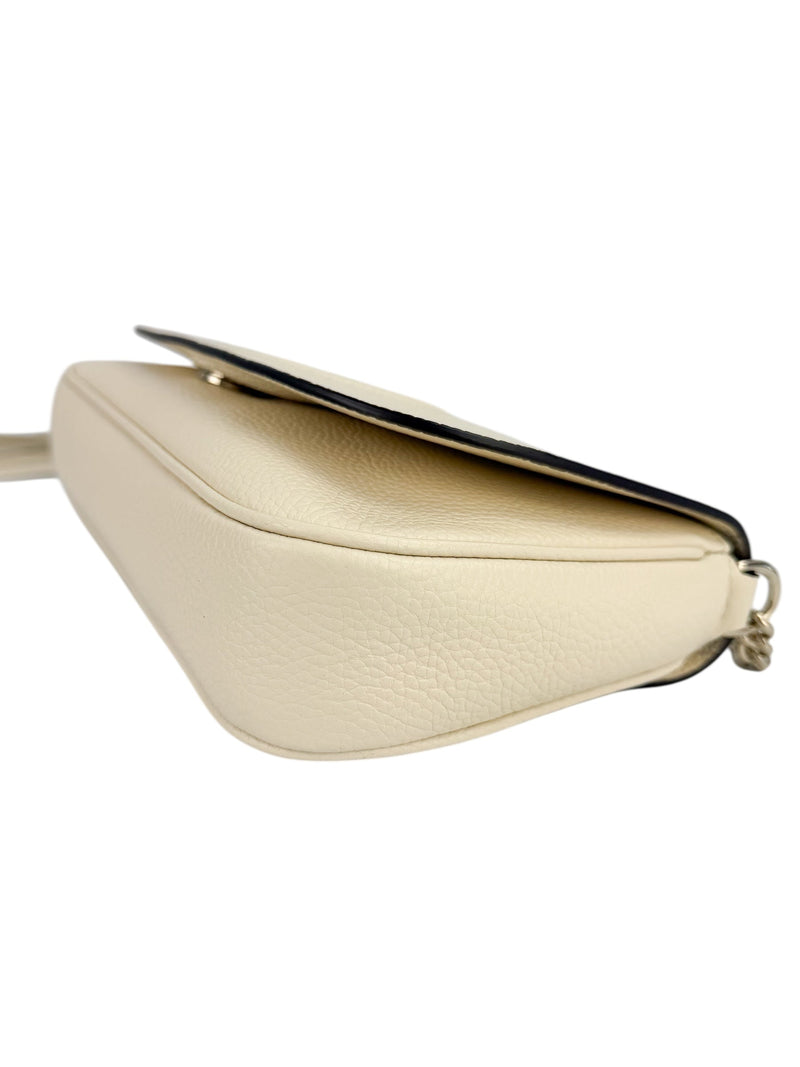 Gucci Off White Leather Soho Chain Crossbody