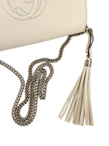 Gucci Off White Leather Soho Chain Crossbody