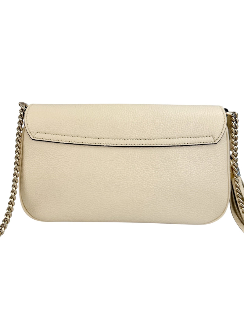Gucci Off White Leather Soho Chain Crossbody