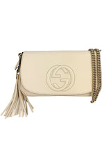 Gucci Off White Leather Soho Chain Crossbody