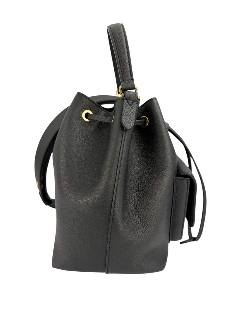 Louis Vuitton Black LockMe Bucket Bag