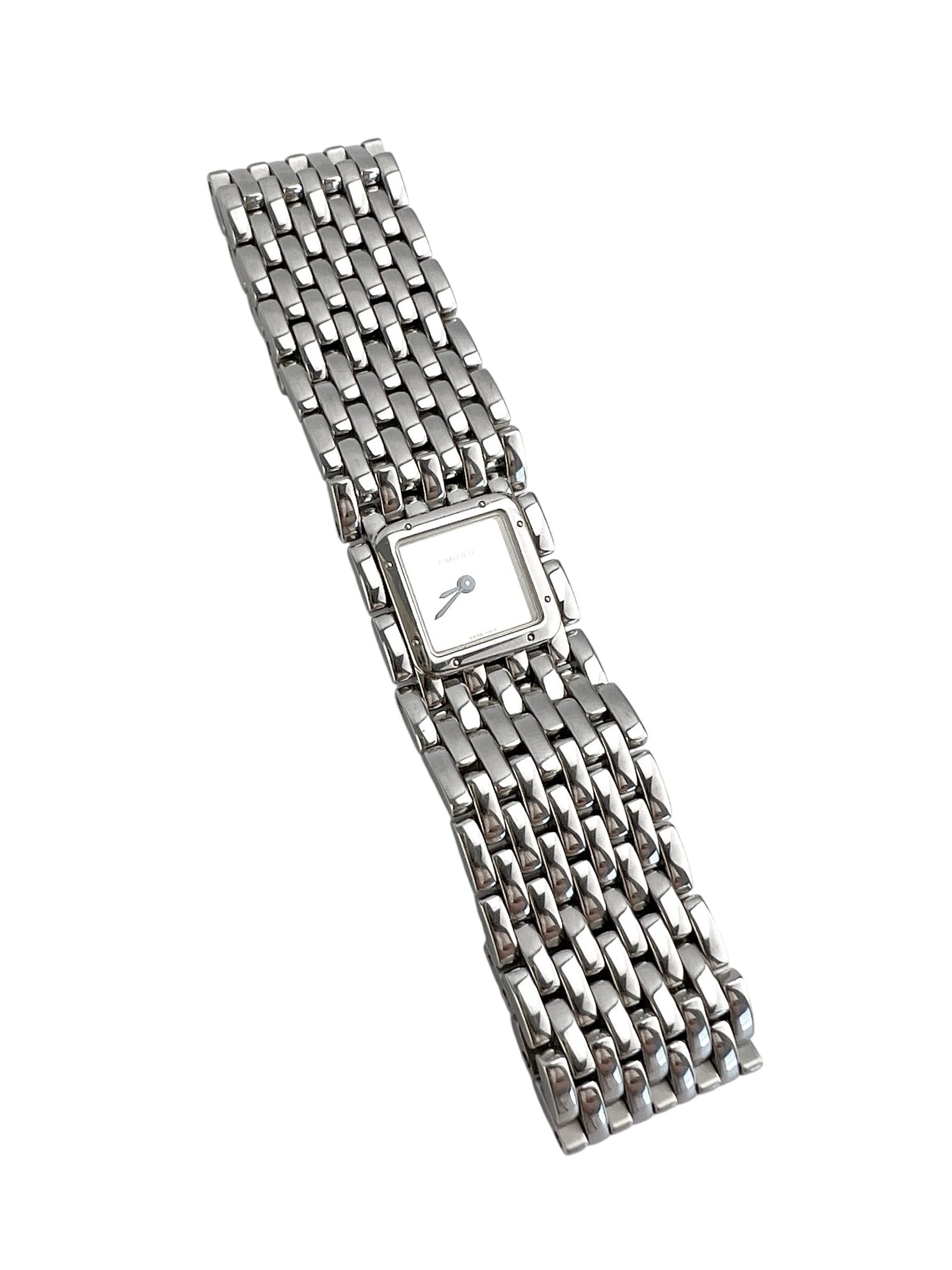 Cartier Silver Ruban Wrist Watch in Box