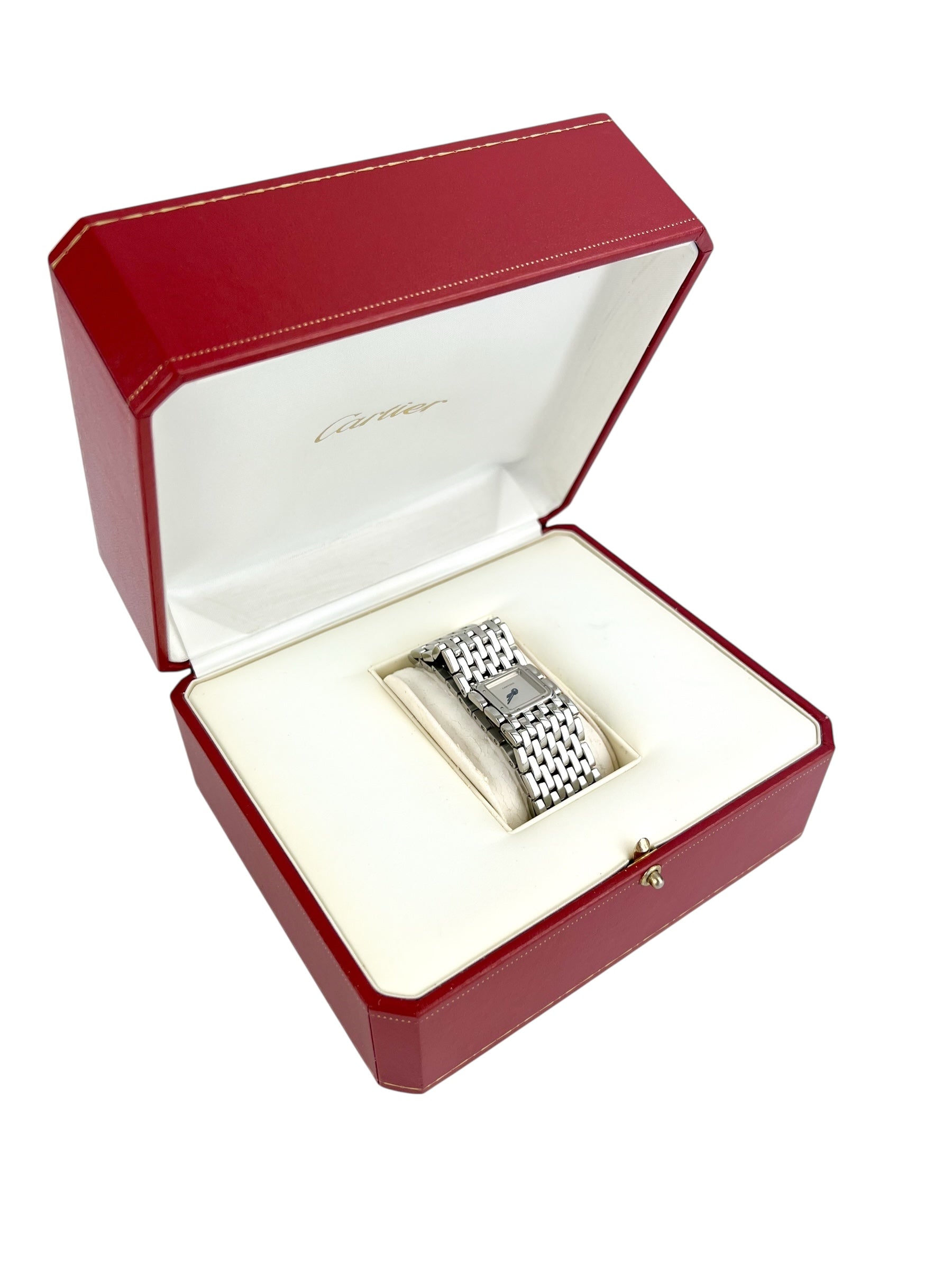 Cartier Silver Ruban Wrist Watch in Box