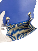 Chanel Blue Calfskin Coco Envelope Flap Bag