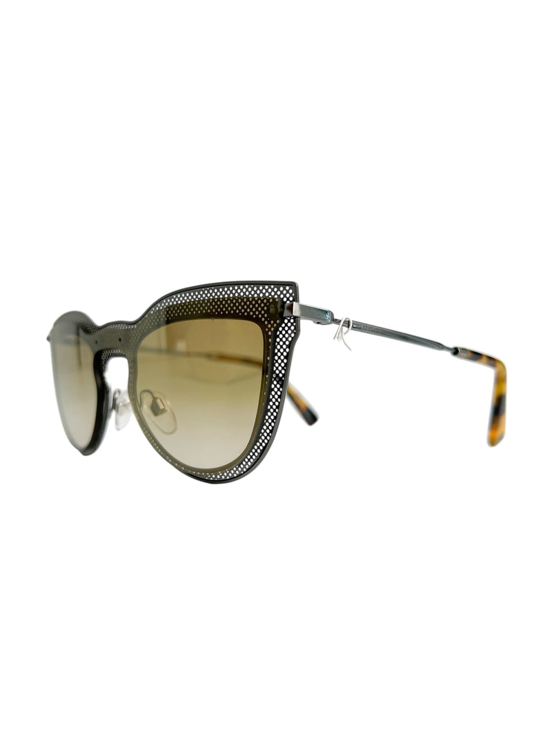 Valentino Gold Lens Gunmetal Sunglasses